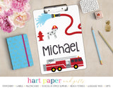 Firetruck Fire Truck Personalized Clipboard School & Office Supplies - Everything Nice