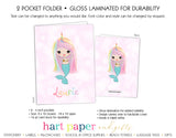 Rainbow Mermaid Personalized 2-Pocket Folder School & Office Supplies - Everything Nice