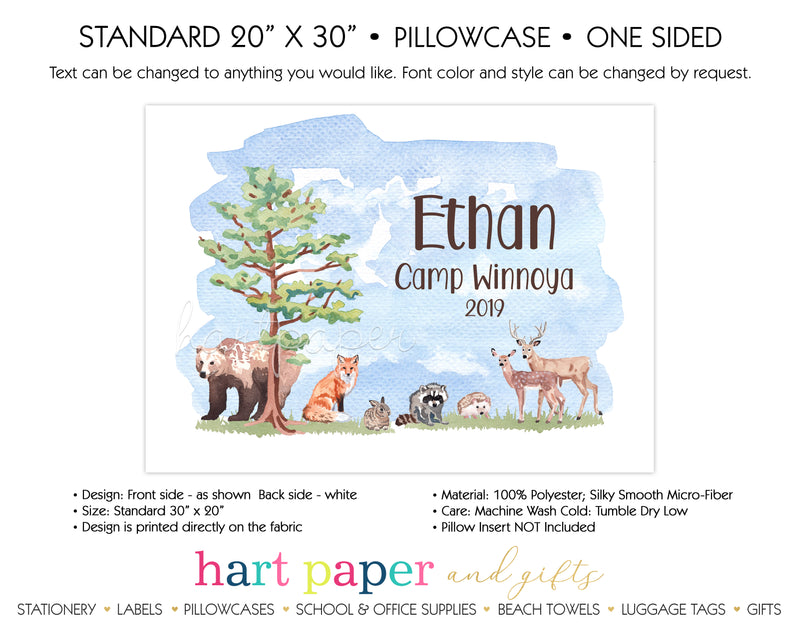 Animals Camping Personalized Pillowcase Pillowcases - Everything Nice