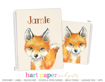 Fox Personalized Notebook or Sketchbook School & Office Supplies - Everything Nice