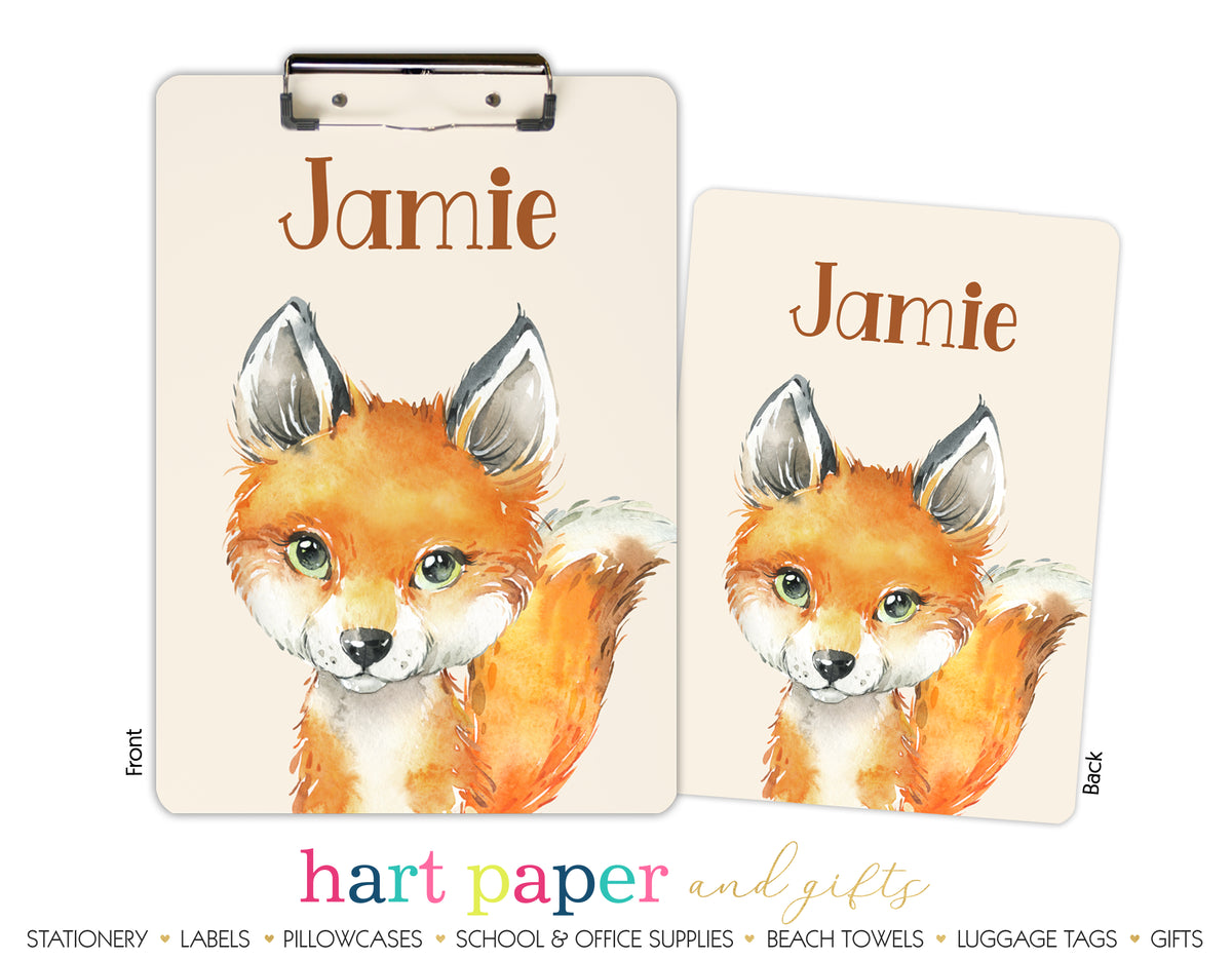 Fox Personalized Clipboard School & Office Supplies - Everything Nice