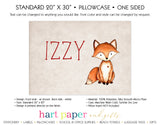 Fox Personalized Pillowcase Pillowcases - Everything Nice