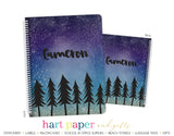 Galaxy Trees Stars Space Personalized Notebook or Sketchbook School & Office Supplies - Everything Nice