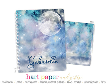 Stars & Moon Personalized Notebook or Sketchbook School & Office Supplies - Everything Nice