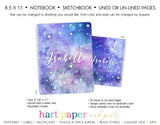 Stars & Moon Personalized Notebook or Sketchbook School & Office Supplies - Everything Nice