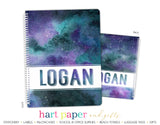 Galaxy Stars Space Personalized Notebook or Sketchbook School & Office Supplies - Everything Nice