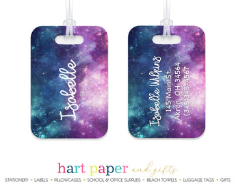 Galaxy Stars Space Luggage Bag Tag School & Office Supplies - Everything Nice