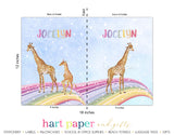 Giraffe Rainbow Personalized 2-Pocket Folder School & Office Supplies - Everything Nice