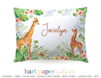 Giraffe Personalized Pillowcase Pillowcases - Everything Nice