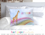 Giraffe Rainbow Personalized Pillowcase Pillowcases - Everything Nice