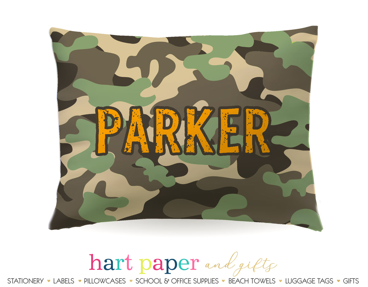 Camo Camouflage Personalized Pillowcase Pillowcases - Everything Nice