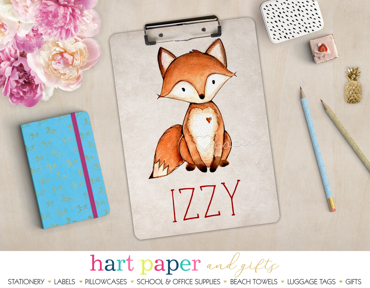Fox Personalized Clipboard School & Office Supplies - Everything Nice