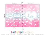 Teal & Pink Hearts Personalized Notebook or Sketchbook School & Office Supplies - Everything Nice