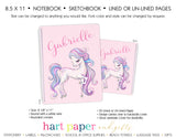 Horse Pony Personalized Notebook or Sketchbook School & Office Supplies - Everything Nice