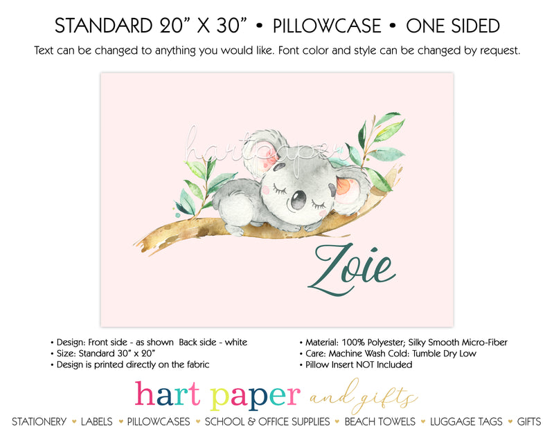 Koala Bear Personalized Pillowcase Pillowcases - Everything Nice