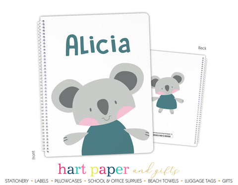 Koala Bear Personalized Notebook or Sketchbook School & Office Supplies - Everything Nice