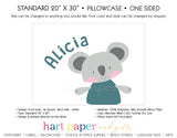 Koala Bear Personalized Pillowcase Pillowcases - Everything Nice