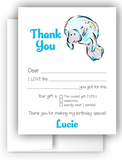 Manatee Thank You Cards Note Card Stationery •  Fill In the Blank Stationery Thank You Cards - Everything Nice