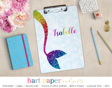 Rainbow Mermaid Tail c Personalized Clipboard School & Office Supplies - Everything Nice