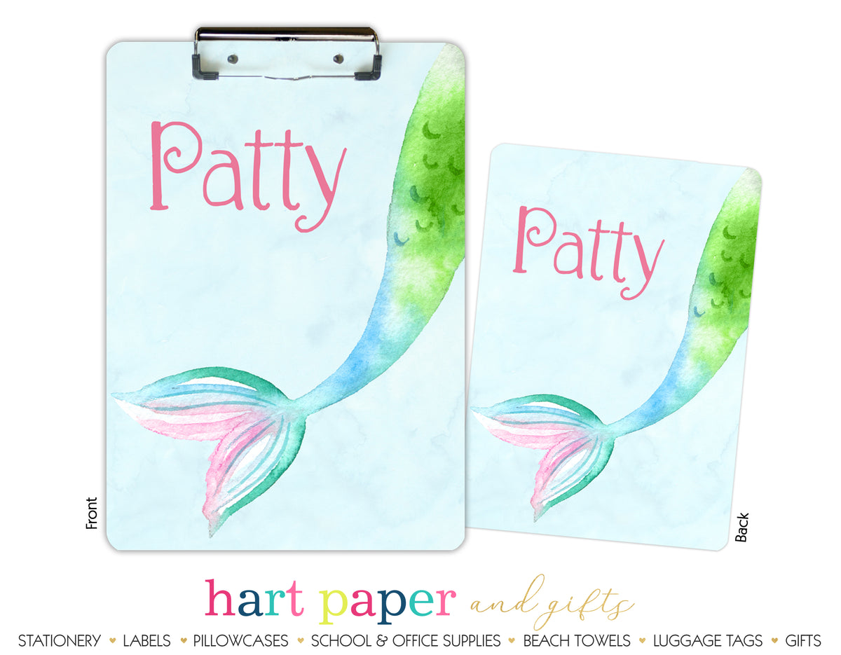 Mermaid Tail b Personalized Clipboard School & Office Supplies - Everything Nice