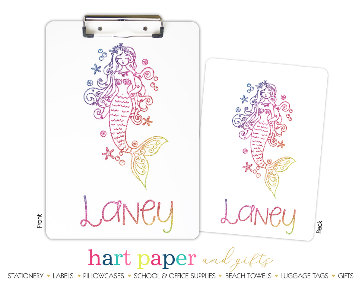 Mermaid c Personalized Clipboard School & Office Supplies - Everything Nice