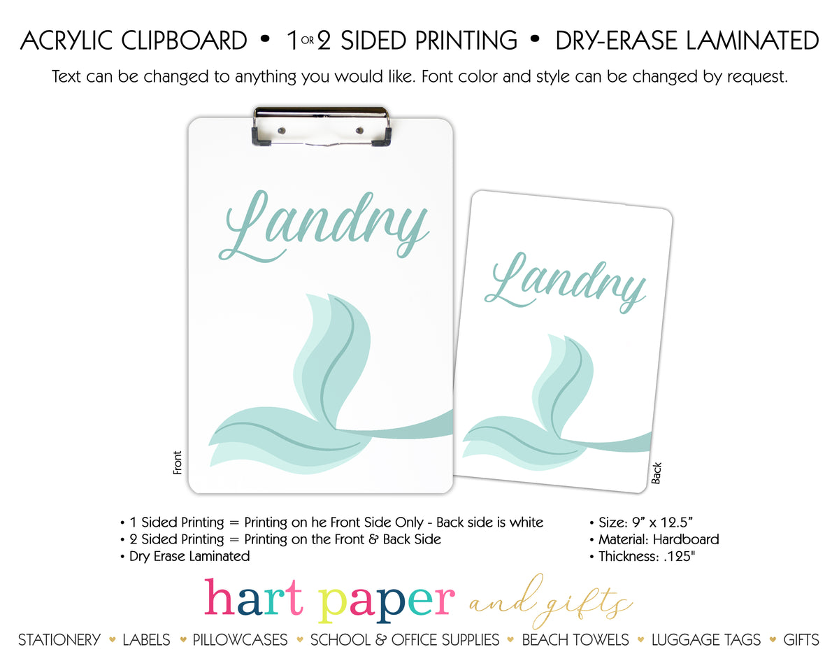 Mermaid Tail Personalized Clipboard School & Office Supplies - Everything Nice