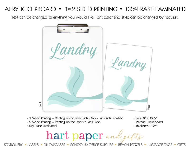 Mermaid Tail Personalized Clipboard School & Office Supplies - Everything Nice
