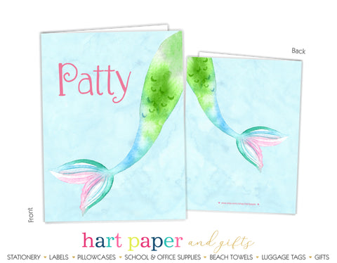 Mermaid Tail Personalized 2-Pocket Folder School & Office Supplies - Everything Nice