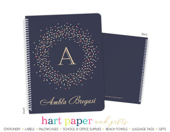 Polka Dot Circle Personalized Notebook or Sketchbook School & Office Supplies - Everything Nice