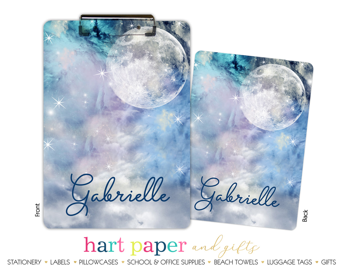 Stars Moon Personalized Clipboard School & Office Supplies - Everything Nice
