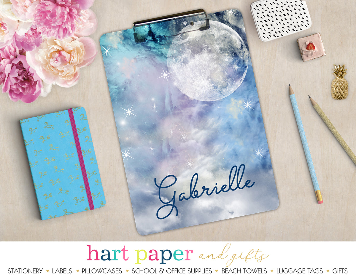 Stars Moon Personalized Clipboard School & Office Supplies - Everything Nice