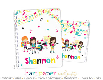 Music Band Personalized Notebook or Sketchbook School & Office Supplies - Everything Nice
