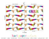 Rainbow Dachshund Dog Personalized Notebook or Sketchbook School & Office Supplies - Everything Nice