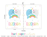 Narwhal Rainbow Personalized 2-Pocket Folder School & Office Supplies - Everything Nice