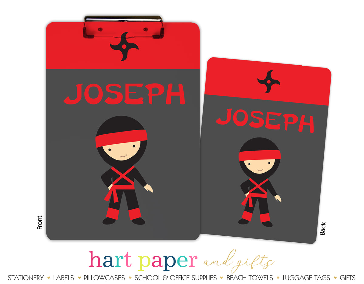 Ninja Karate Personalized Clipboard School & Office Supplies - Everything Nice