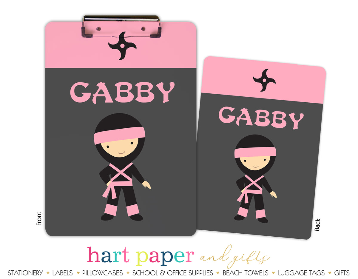 Ninja Karate Personalized Clipboard School & Office Supplies - Everything Nice