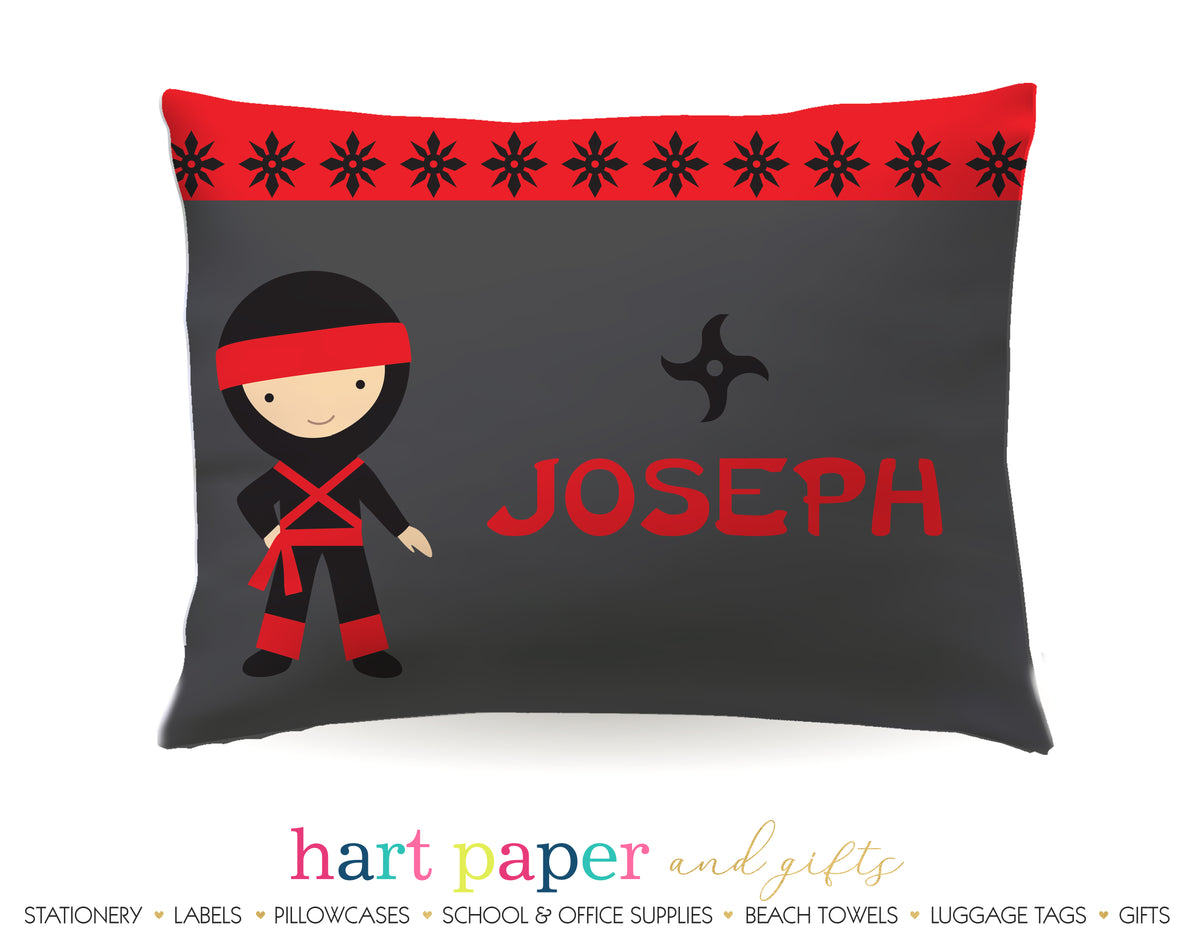 Ninja Karate Boys Personalized Pillowcase Pillowcases - Everything Nice