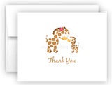 Giraffe Thank You Cards Note Card Stationery •  Flat or Folded Stationery Thank You Cards - Everything Nice