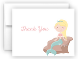 Mermaid e Thank You Cards Note Card Stationery •  Flat or Folded Stationery Thank You Cards - Everything Nice