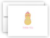Peanut Printed Thank You Cards • Folded Flat Note Card Stationery Stationery Thank You Cards - Everything Nice