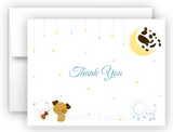 Hey Diddle Diddle Nursery Rhyme Printed Thank You Cards • Folded Flat Note Card Stationery Stationery Thank You Cards - Everything Nice