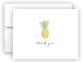 Pineapple Thank You Cards Note Card Stationery •  Flat or Folded Stationery Thank You Cards - Everything Nice