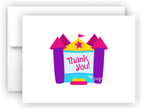 Bounce House Thank You Cards Note Card Stationery •  Flat or Folded Stationery Thank You Cards - Everything Nice