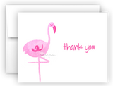 Pink Flamingo II Thank You Cards Note Card Stationery •  Flat or Folded Stationery Thank You Cards - Everything Nice