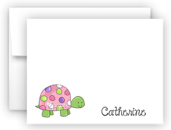 Polka Dot Turtle Thank You Cards Note Card Stationery •  Flat or Folded Stationery Thank You Cards - Everything Nice