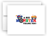 Popcorn Movie Thank You Cards Note Card Stationery •  Flat or Folded Stationery Thank You Cards - Everything Nice