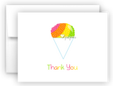 Rainbow Sno Cone Thank You Cards Note Card Stationery •  Flat or Folded Stationery Thank You Cards - Everything Nice