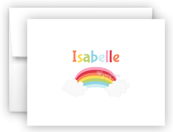 Rainbow Thank You Cards Note Card Stationery •  Flat or Folded Stationery Thank You Cards - Everything Nice