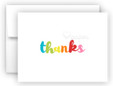Rainbow thanks Thank You Cards Note Card Stationery •  Flat or Folded Stationery Thank You Cards - Everything Nice