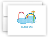 Splash Pad Thank You Cards Note Card Stationery •  Flat or Folded Stationery Thank You Cards - Everything Nice